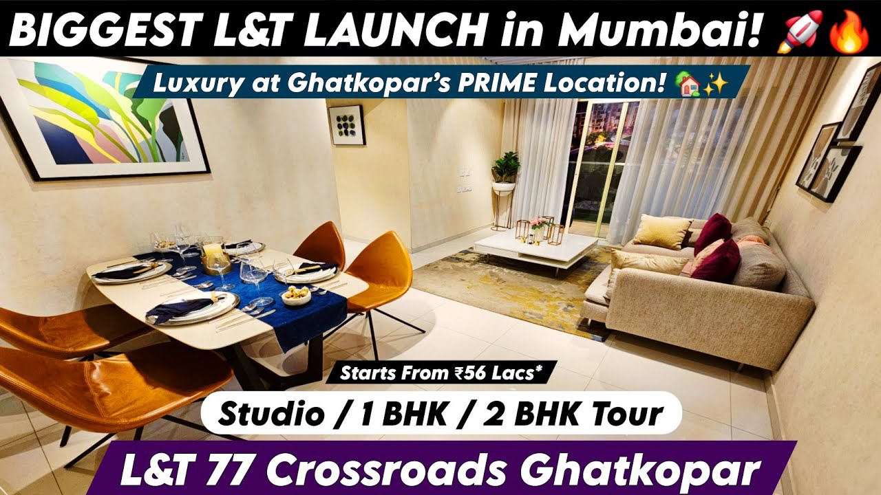 L&T 77 Crossroads Ghatkopar Sample Flat | Studio, 1 & 2 BHK Tour | Site Visit, Booking ☎️-8800678921