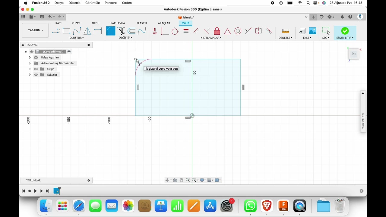 Short Fusion 360 Dersleri 15: Şerit - Fillet Komutu