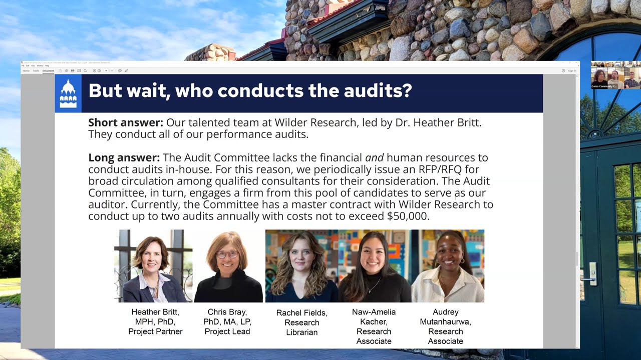 D10 Presentation - Saint Paul Audit Committee Intro and Idea Generation - 1/7/2026