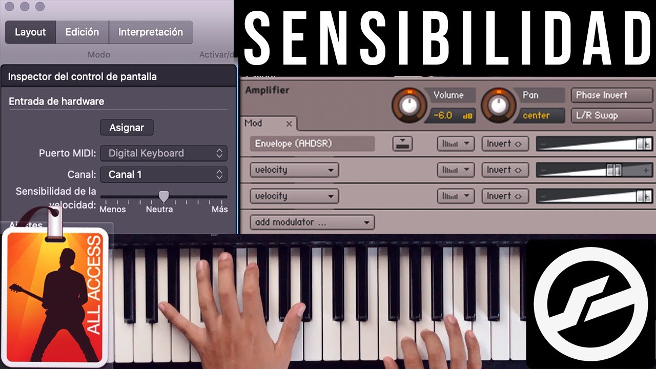 Cambia la sensibilidad de tu piano (controlador) en MainStage y Kontakt | Tutorial