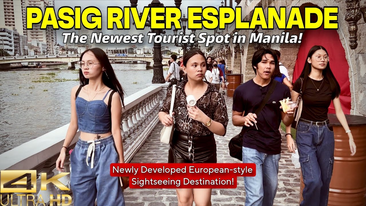 Manila's Modernized Pasig River Esplanade | Newest Tourist Spot in Manila Philippines [4K] 🇵🇭