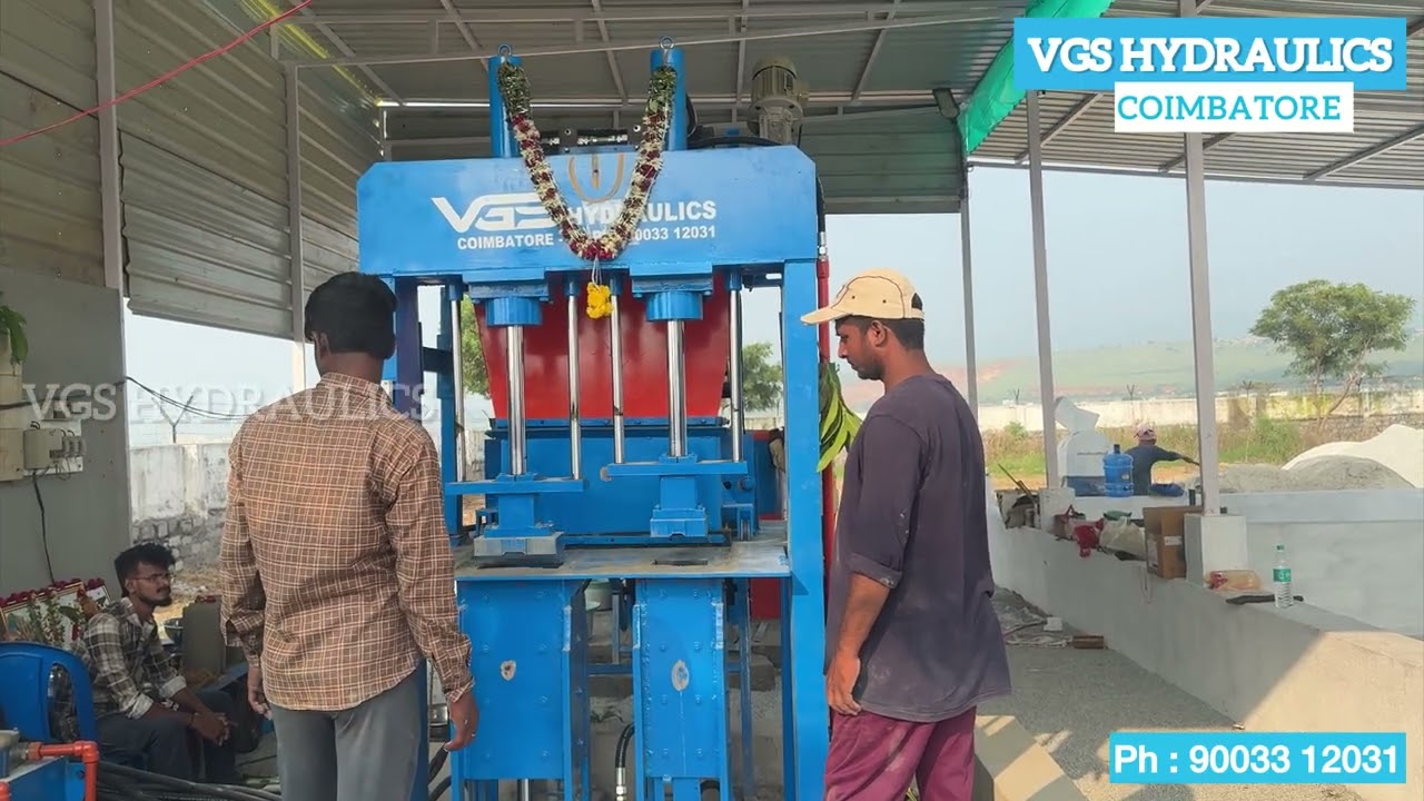 High-Performance Interlock Bricks Machine | VGS Hydralics | Coimbatore