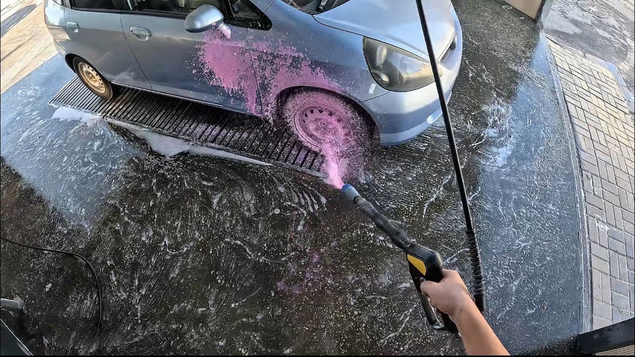 Self washing car Honda fit GD1/ Мойка машины Хонда фит 