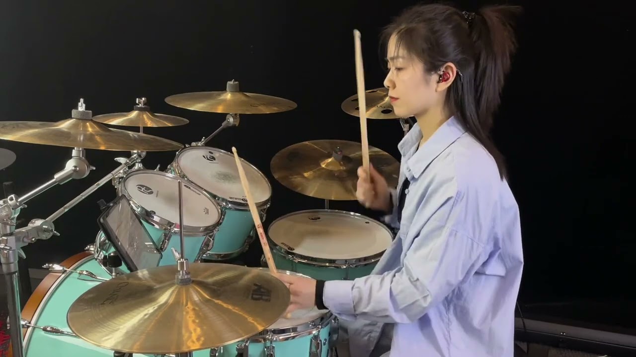 #架子鼓 #女鼓手 #冰雨 #刘德华#雅马哈rc 🎧今日份《冰雨》