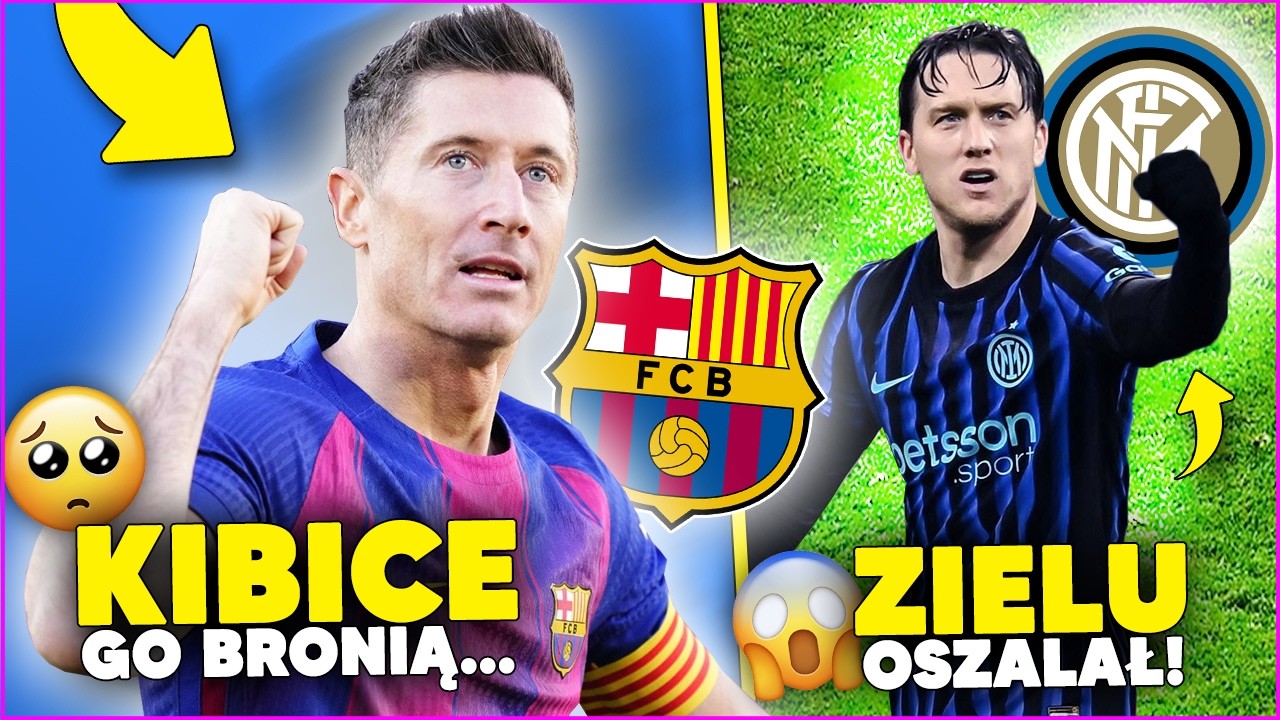 WOW! Kibice FC Barcelony BRONIĄ LEWANDOWSKIEGO... Zieliński OSZALAŁ!