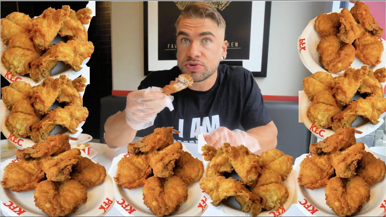 INSANE 1 HOUR UNLIMITED ALL YOU CAN EAT KFC FRIED CHICKEN CHALLENGE! Joel Hansen