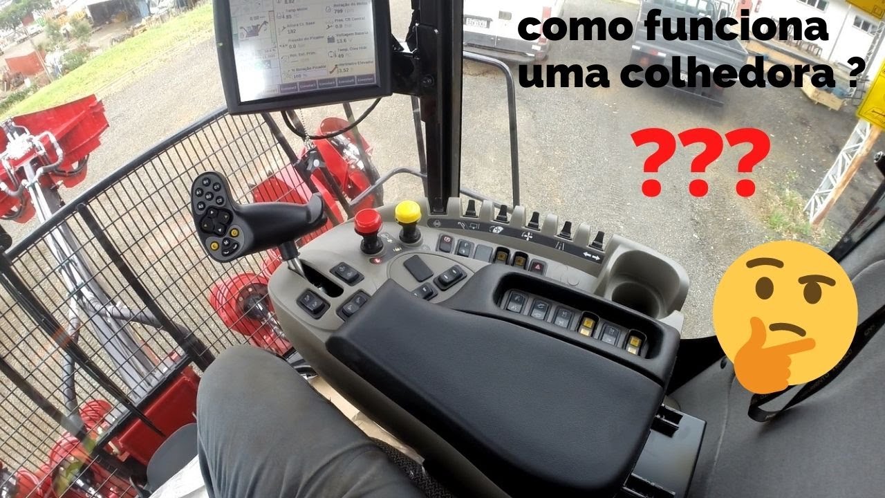 como funciona uma colhedora ?
