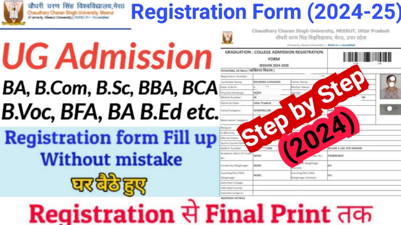 How to Fill CCS University Admission Form (2024-25) | UG Regular Admission Form Fill Up 2024