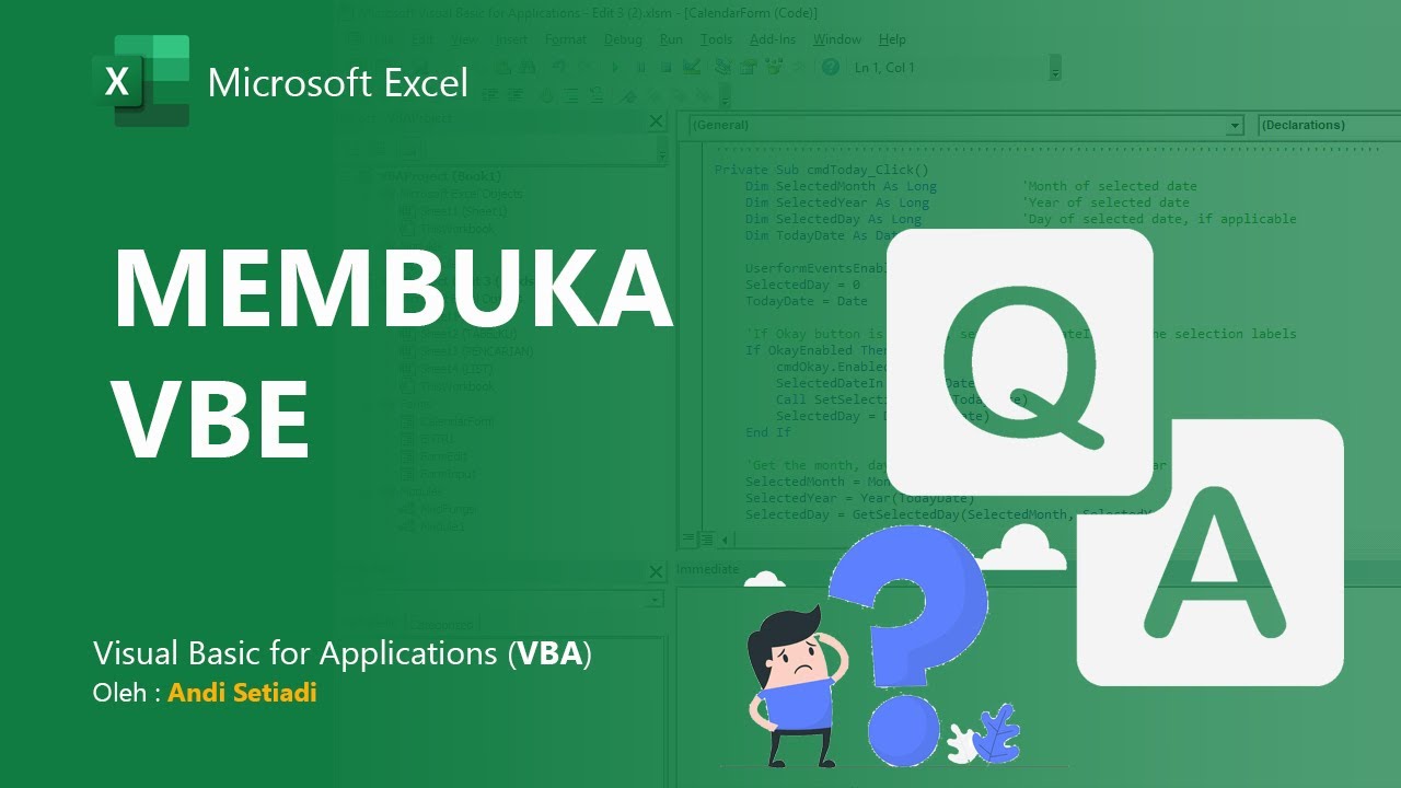 Tips & Trick VBA : Membuka Visual Basic Editor (VBE) dengan Tombol