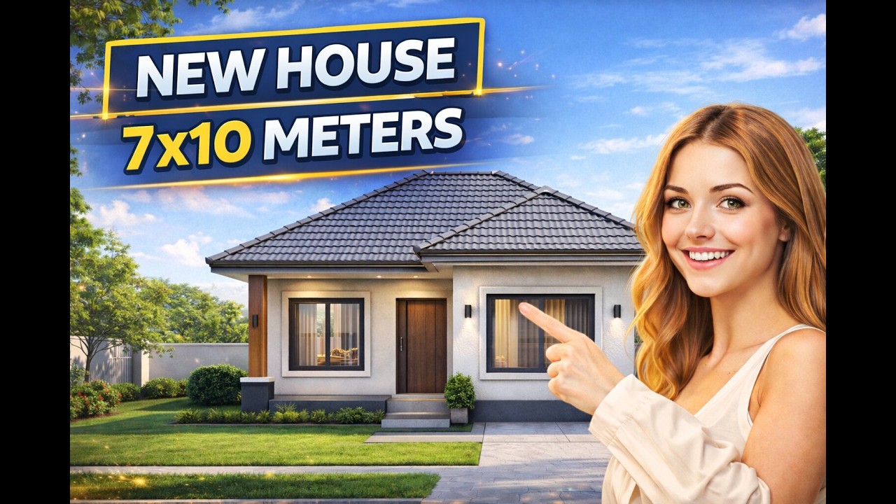 Detailed Description of a 7x10 Meter, 3 Bedroom House