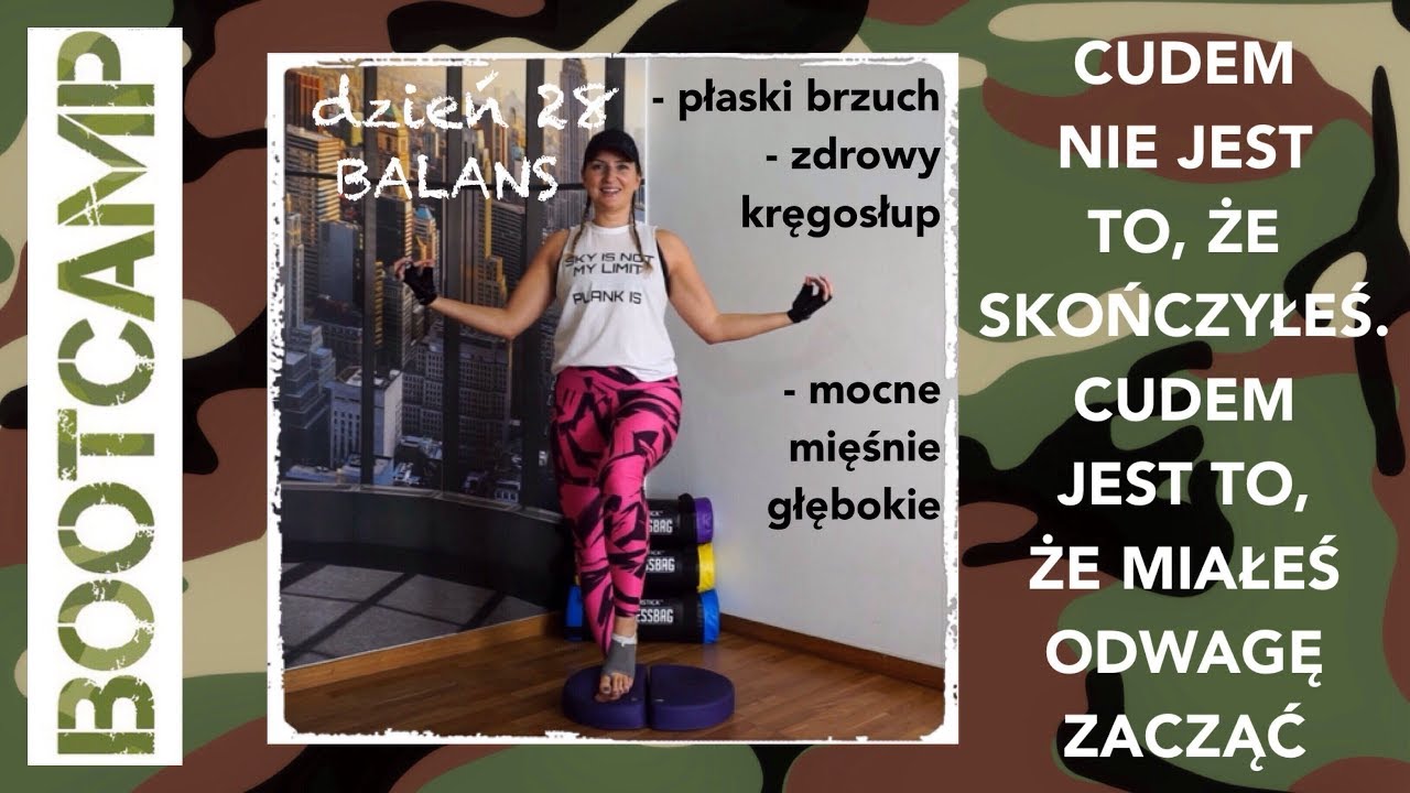 BOOTCAMP - Dzień 28 - TRENING FUNKCJONALNY - BALANS - na mięśnie głębokie i płaski brzuch