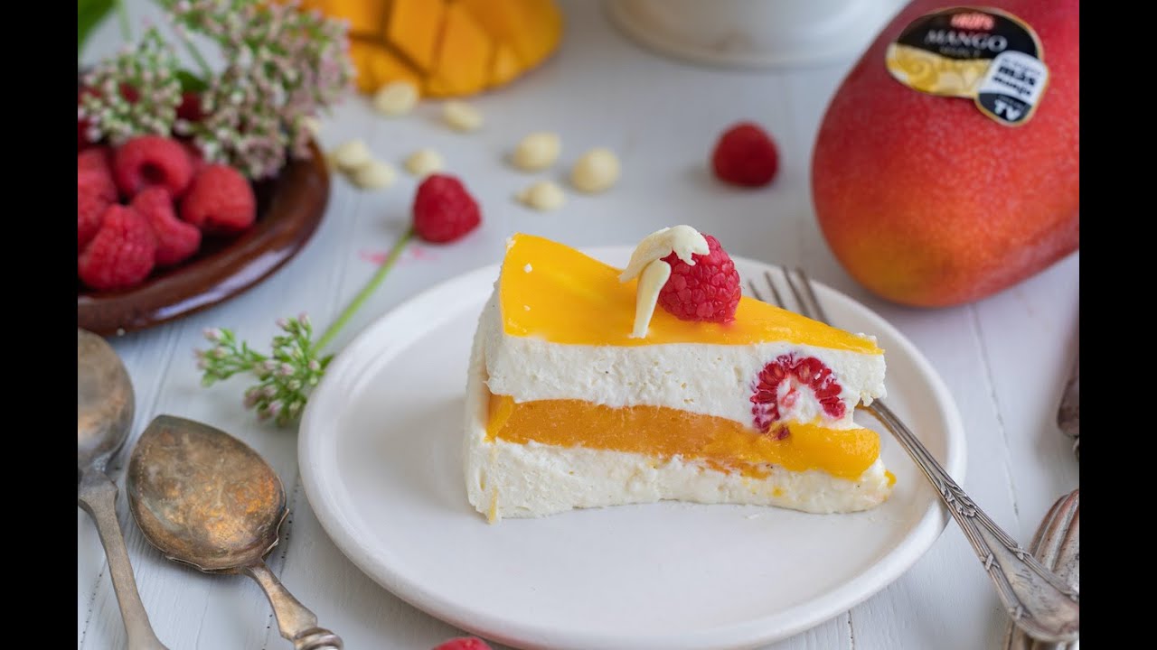 TARTA DE CHOCOLATE BLANCO Y MANGO
