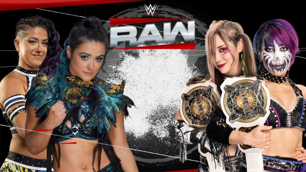 WWE RAW - THE KABUKI WARRIORS VS BAYLEY AND LYRA VALKIRIE 