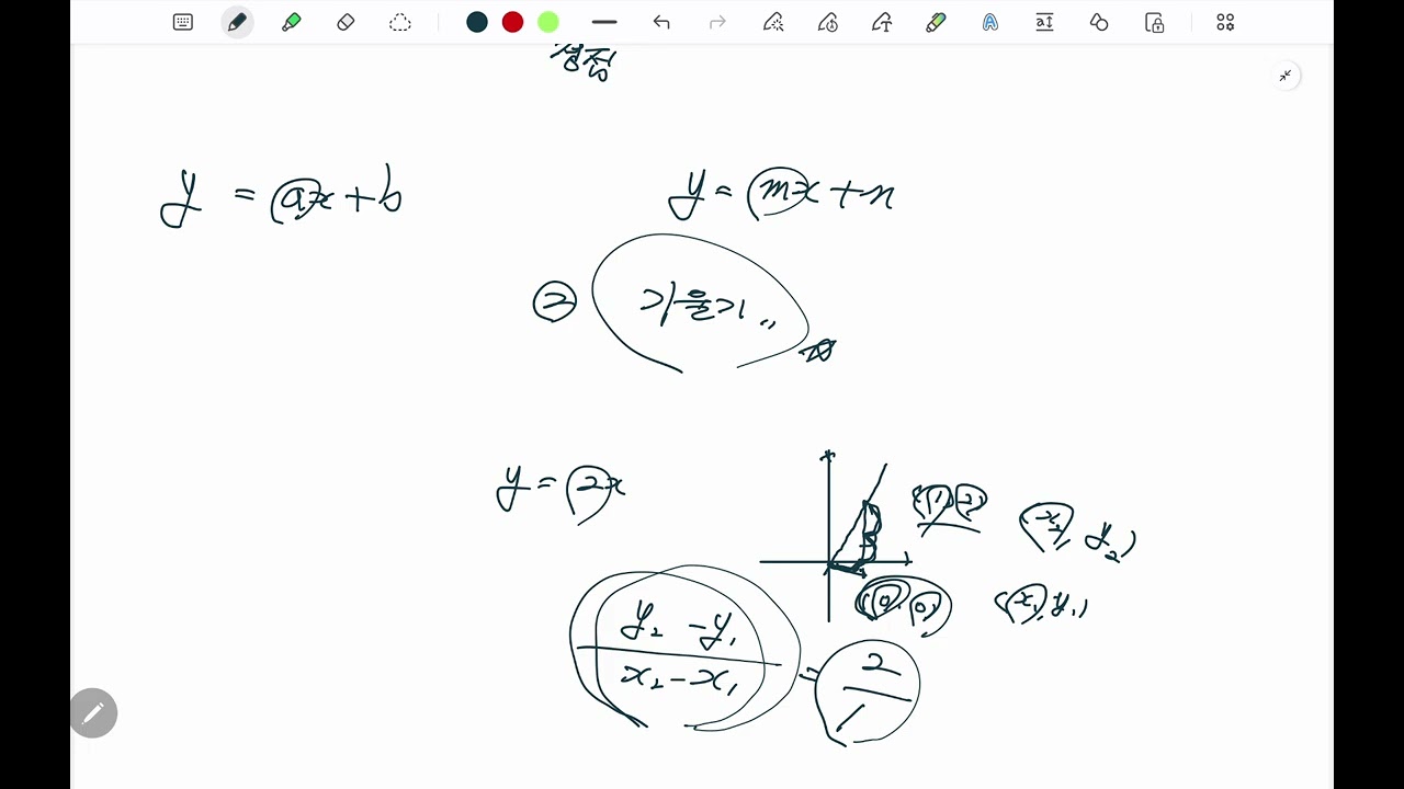 두점을 알때 기울기