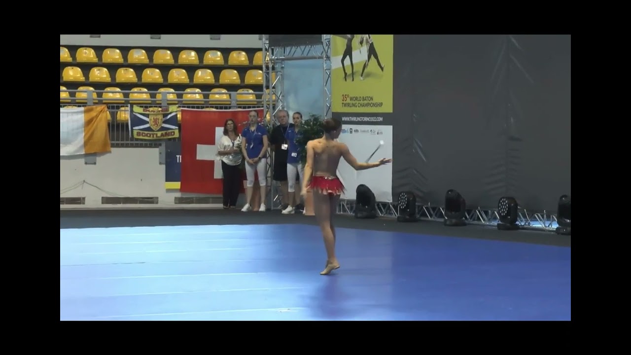 Mackenzie Bronk (USA) Junior Final World Baton Twirling Championship Turin 2022