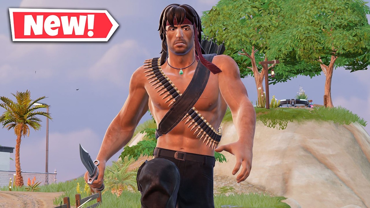 Геймплей с НОВЫМ скином ДЖОНА РЭМБО в Fortnite!
