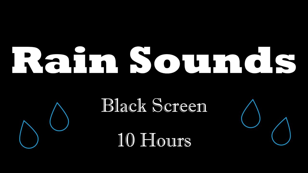 Rain sounds for sleeping. Black screen. White Noise