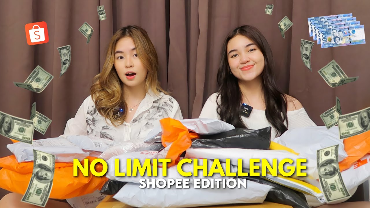 NO LIMIT SHOPEE CHALLENGE (Huge Haul) | Princess And Nicole