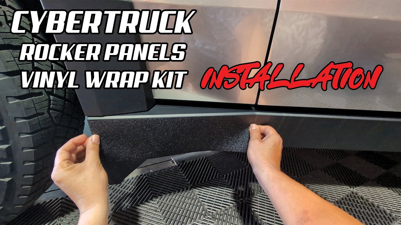 Tesla Cybertruck Rocker Panels 3D Textured Protective DIY Vinyl Wrap kit