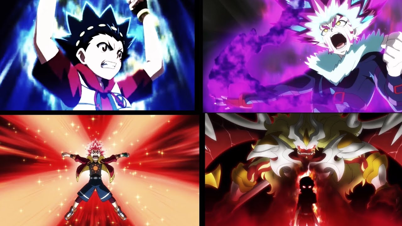 Valt and Hyuga vs Shu and Lane