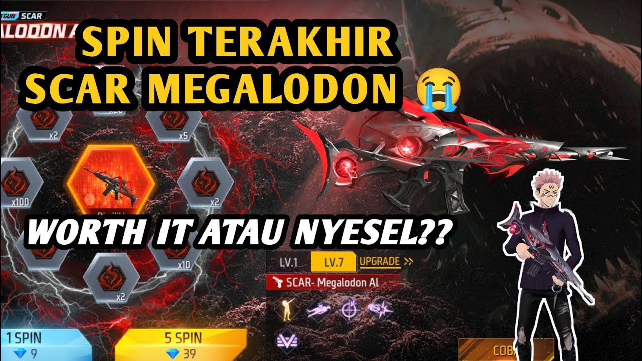 BORONG EVO GUN SCAR 2 JUTA !! Spin Scar Megalodon Alpha di Moment Terakhir event pasti Hoki