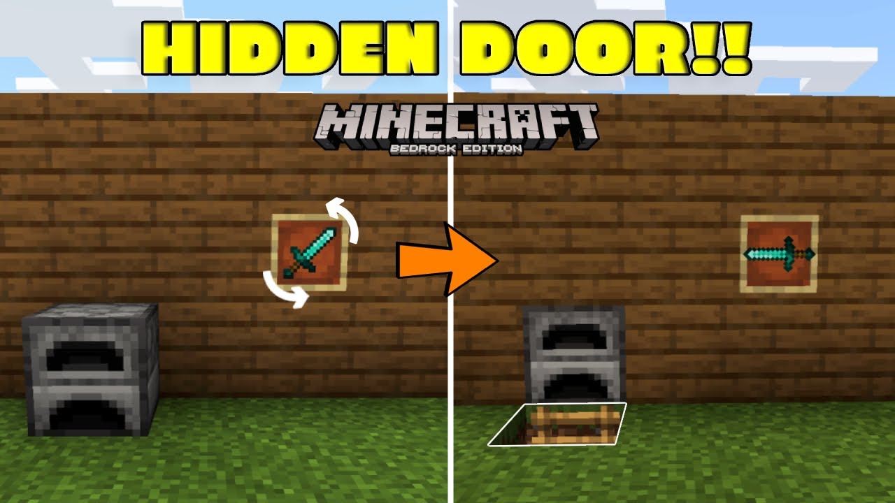 Секретная дверь в рамке предмета Minecraft | Руководство по Bedrock Redstone