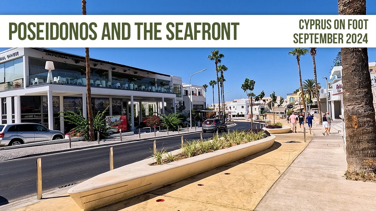 Poseidonos Avenue And Paphos Sea Front - With Commentary - Cyprus, 2024