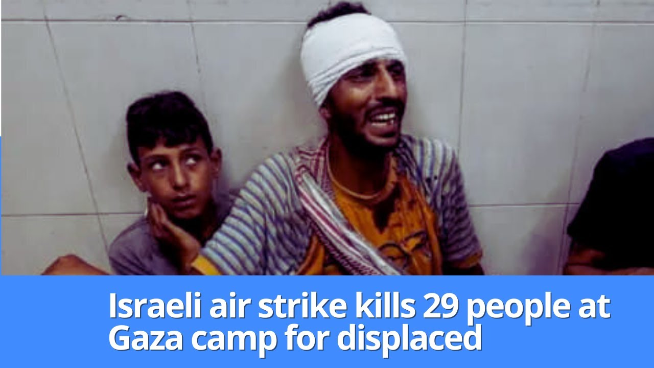 Israeli air strike kills 29 people at Gaza camp for displaced || Thynk Media