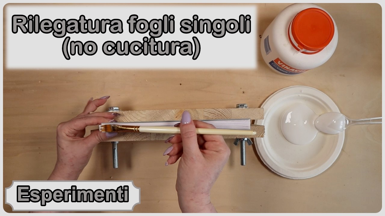Mia-OH esperimenti | Provo a rilegare un libro con fogli singoli (no cuciture)