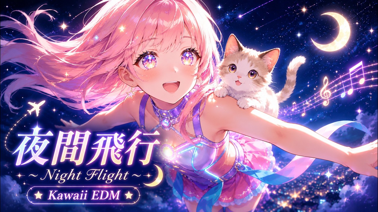 夜間飛行 ~Night Flight~ ✨🌙｜キラキラEDM × 女性ボーカル｜夜空きらきら、離陸中