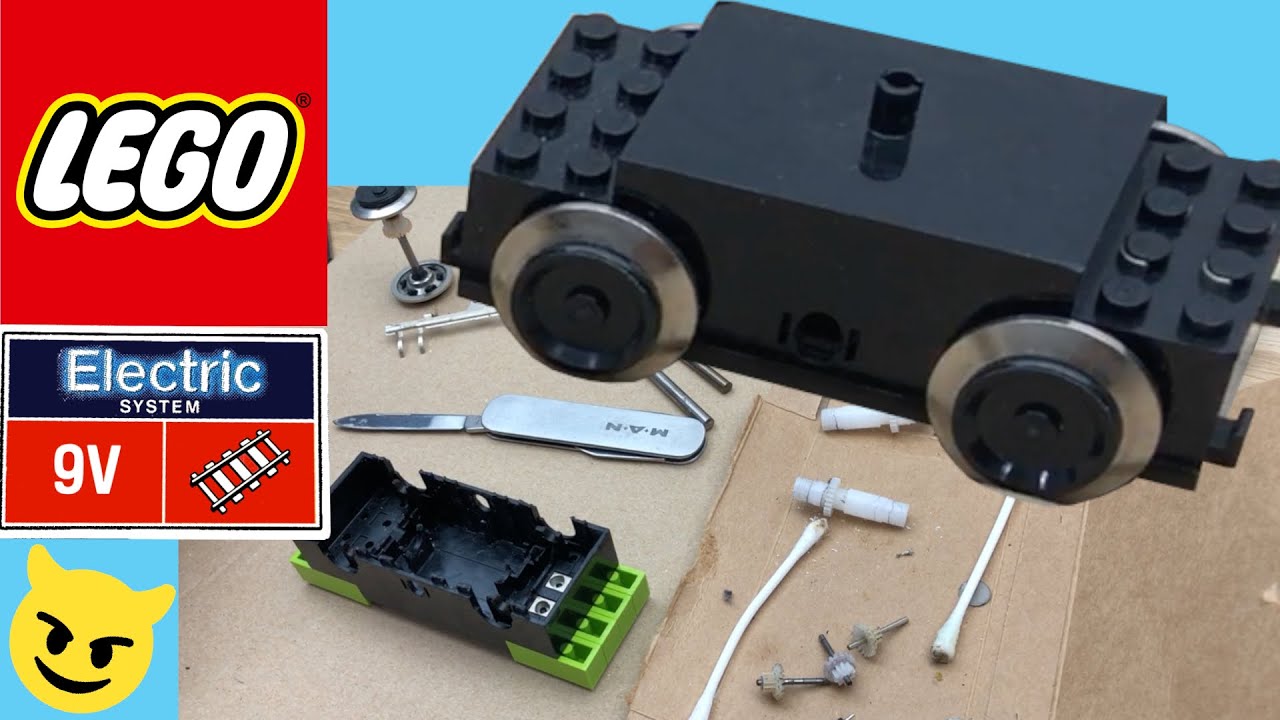 Komplett zerlegt - Reparatur eines defekten Lego 9V Eisenbahn Motors -