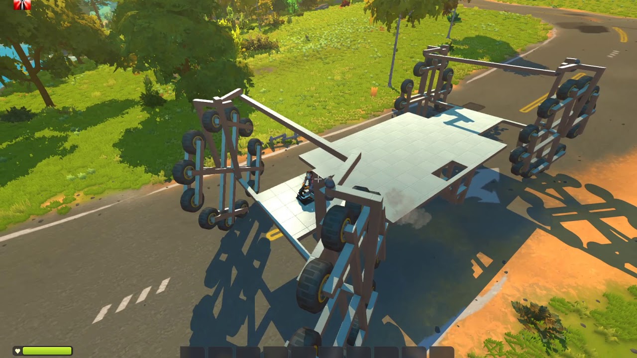 Scrap Mechanic Survival - Mobil Base Much Bigger Wheels without Fuel / Test