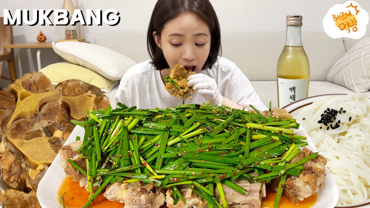 Тушеный бычий хвост по-корейски ASMR COOKING MUKBANG EATING SHOW