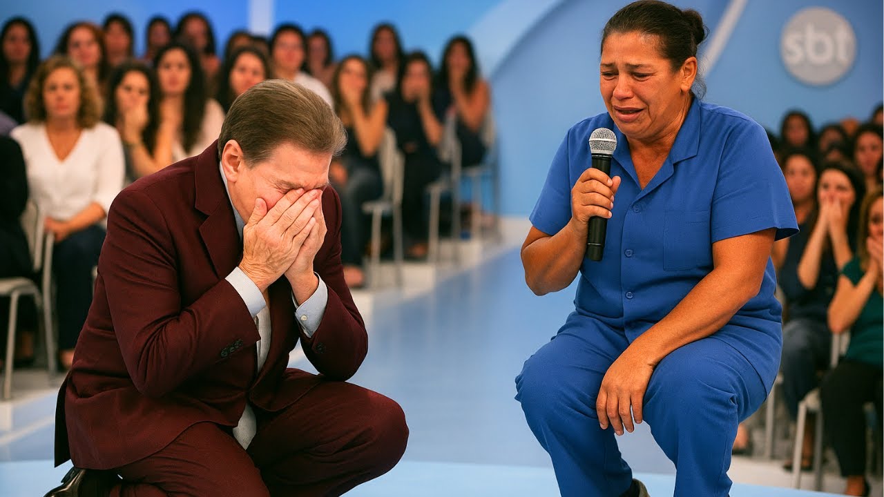 Uma faxineira foi chamada ao palco por engano — e o que ela disse fez Silvio Santos desabar