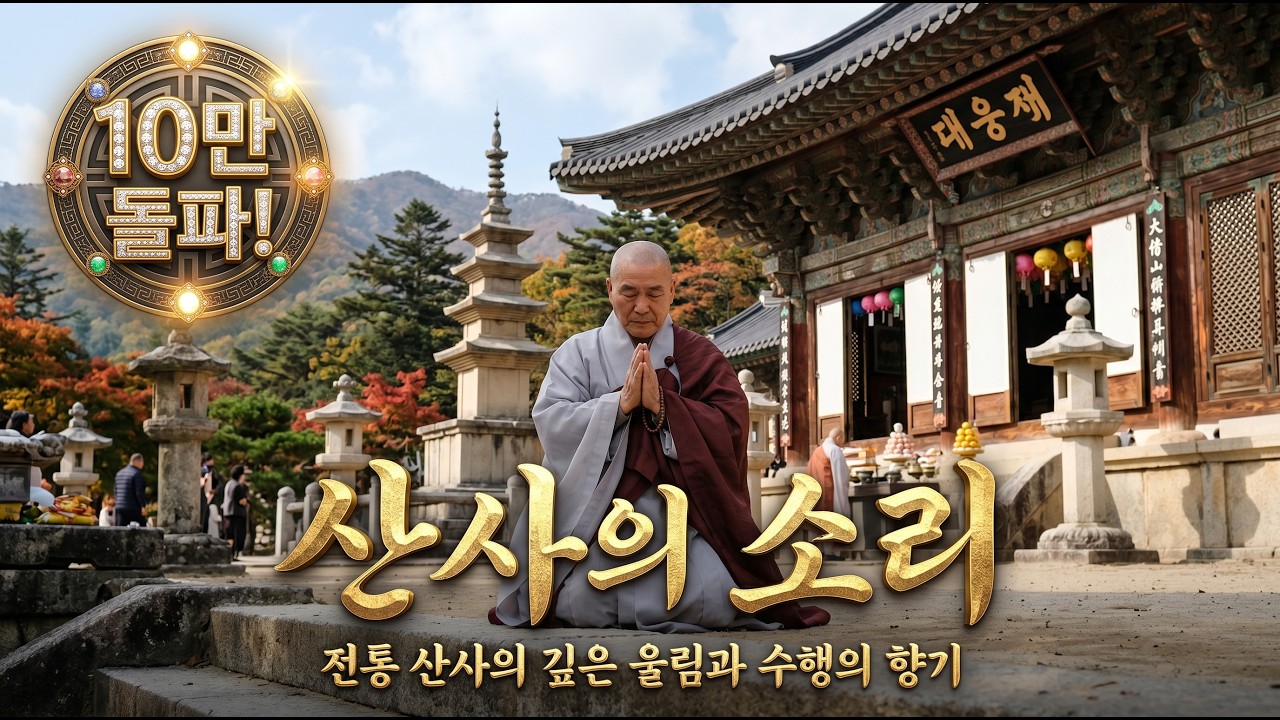 卍 [불교 명상 음악] ❄️🌨️ 눈 내리는 겨울 산사(山寺) | 고요한 풍경(風磬), 맑은 목탁 소리 (깊은 명상 ASMR)