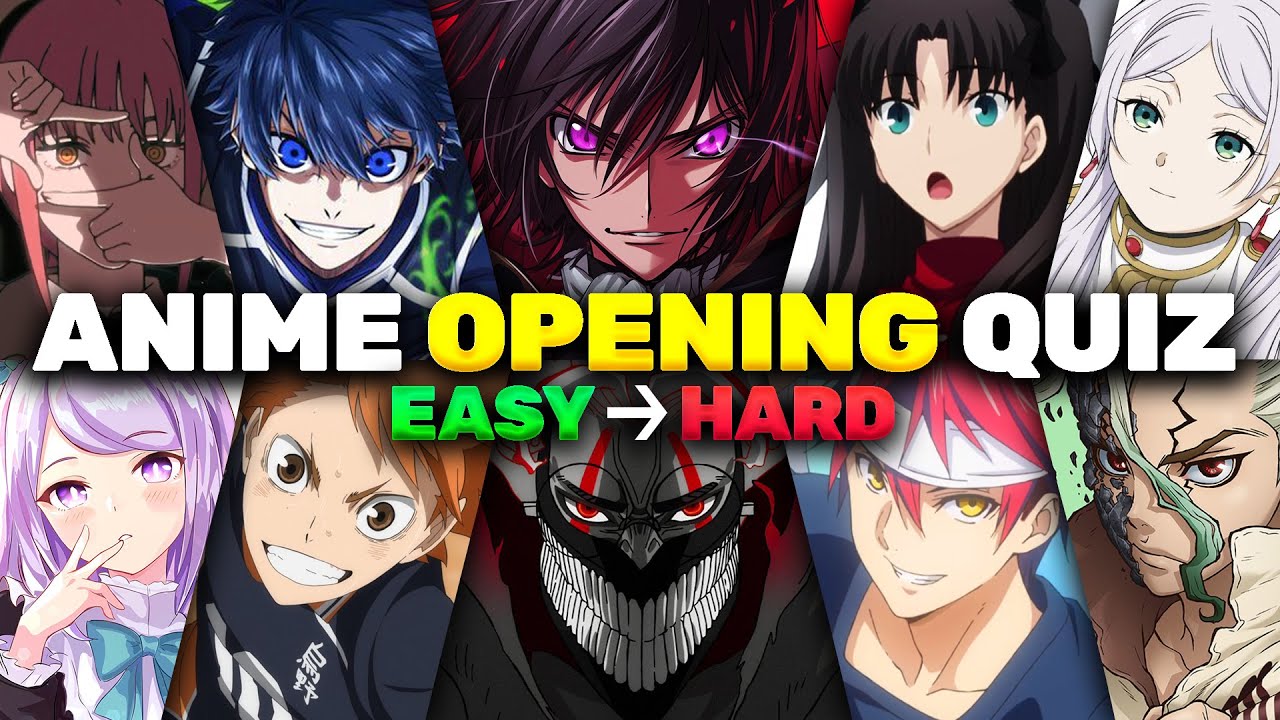Anime Opening Quiz 🎶 Can You Guess Them All? Easy ➡ Hard 🔥