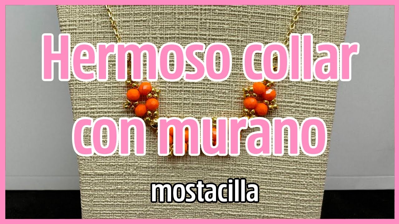 ¿Cómo hacer un hermoso COLLAR CON MURANOS Y MOSTACILLAS?#bysandramora