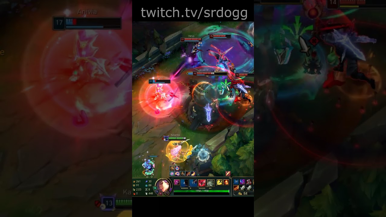 KATARINA INSANE PENTA #leagueoflegends #katarina #challenger  #outplay #lolshorts