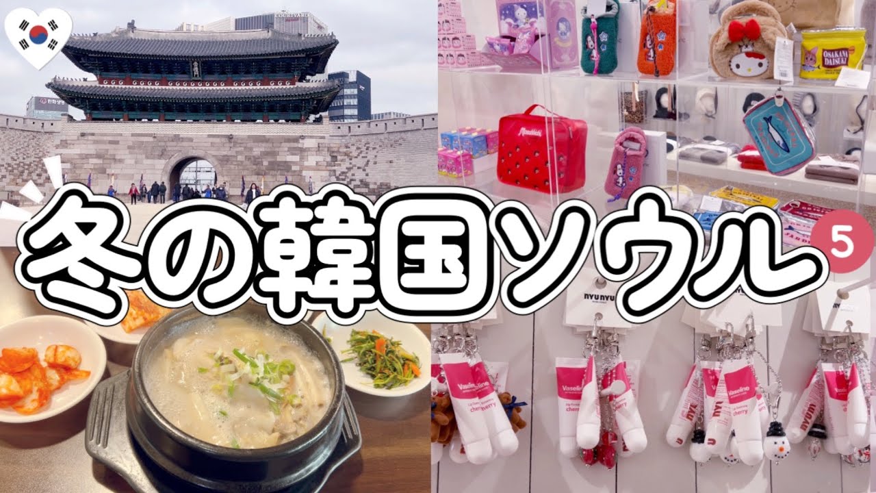冬の韓国旅行🇰🇷明洞＆聖水ショッピング🛍️新オープン可愛い雑貨店✨エリンギ参鶏湯