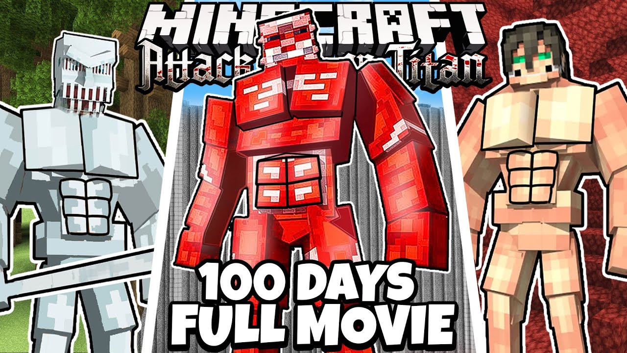 I Survived 100 Days as a TITAN SHIFTER in Minecraft! [FULL MOVIE]