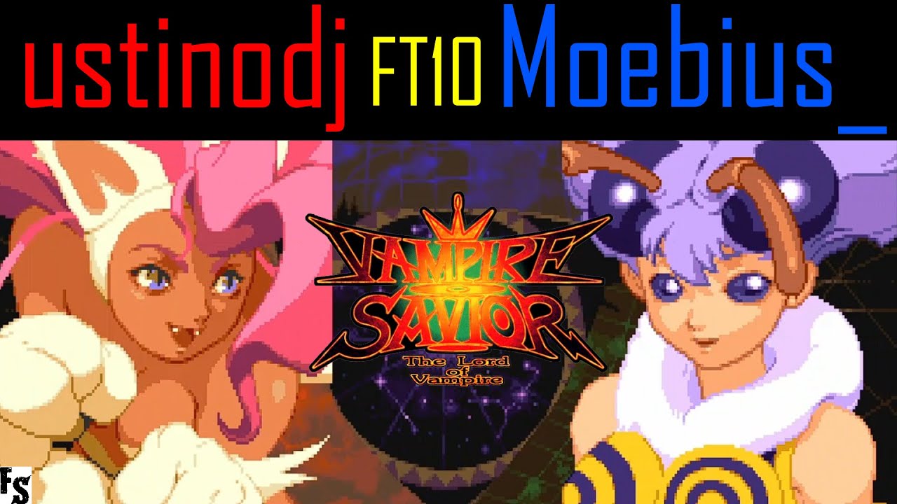 Vampire Savior - ustinodj [Felicia] vs Moebius_ [Q-Bee] (Fightcade FT10)
