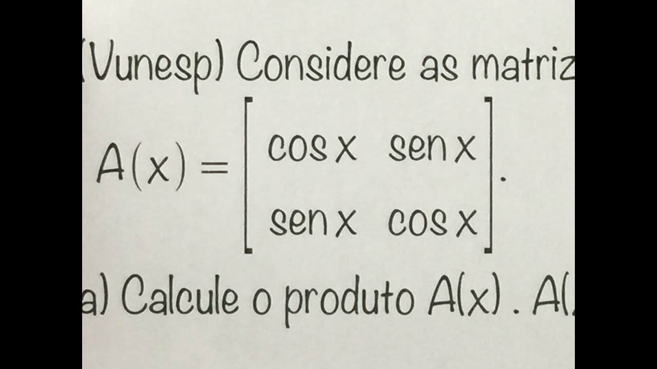 MFUNA | Mt Recordando - TRIGONOMETRIA na multiplicação de matrizes