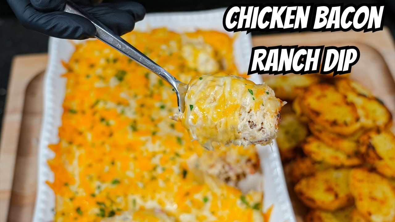 This Might Be BETTER Than Buffalo Chicken Dip (Chicken Bacon Ranch Recipe!)
