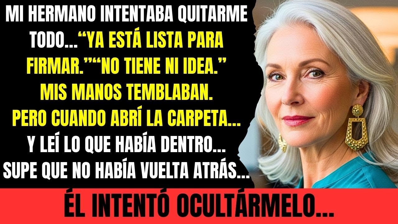 Mi hermano descubrió que yo era millonaria e intentó quedarse con mi fortuna… y mostró quién era...