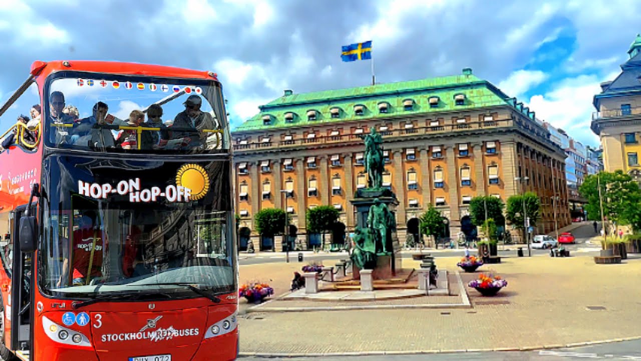 Стокгольм | Швеция | Красный городской автобус | Автобусный тур Hop-on Hop-off 🚌
