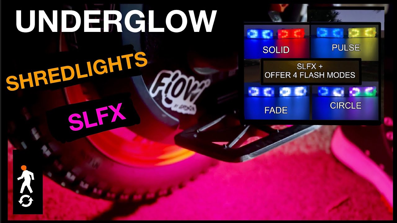 Rolling with underglow - Checking out SHREDLIGHTS SLFX smart Eskate light - On INMOTION V13 EUC