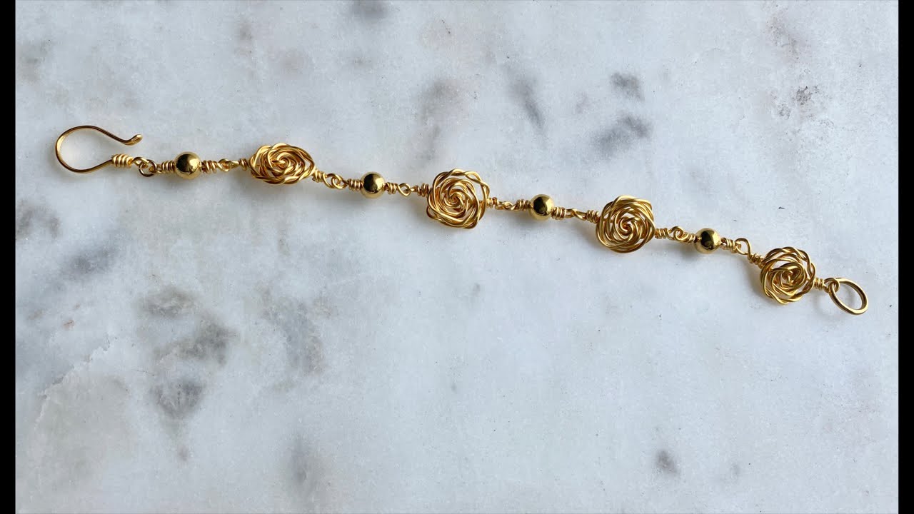 Masterclass - Pulsera de Rosas con Técnica de Alambrismo y Chapa de Oro - Karati