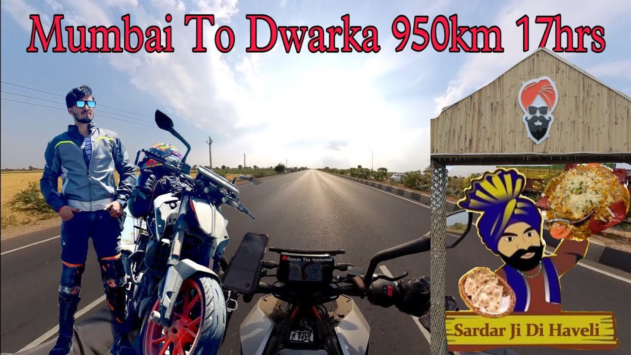 Mumbai To Dwarka EP-1 | Bike Ride | Sardarji Di haveli | Moto Vlog | 950 km 17 hrs