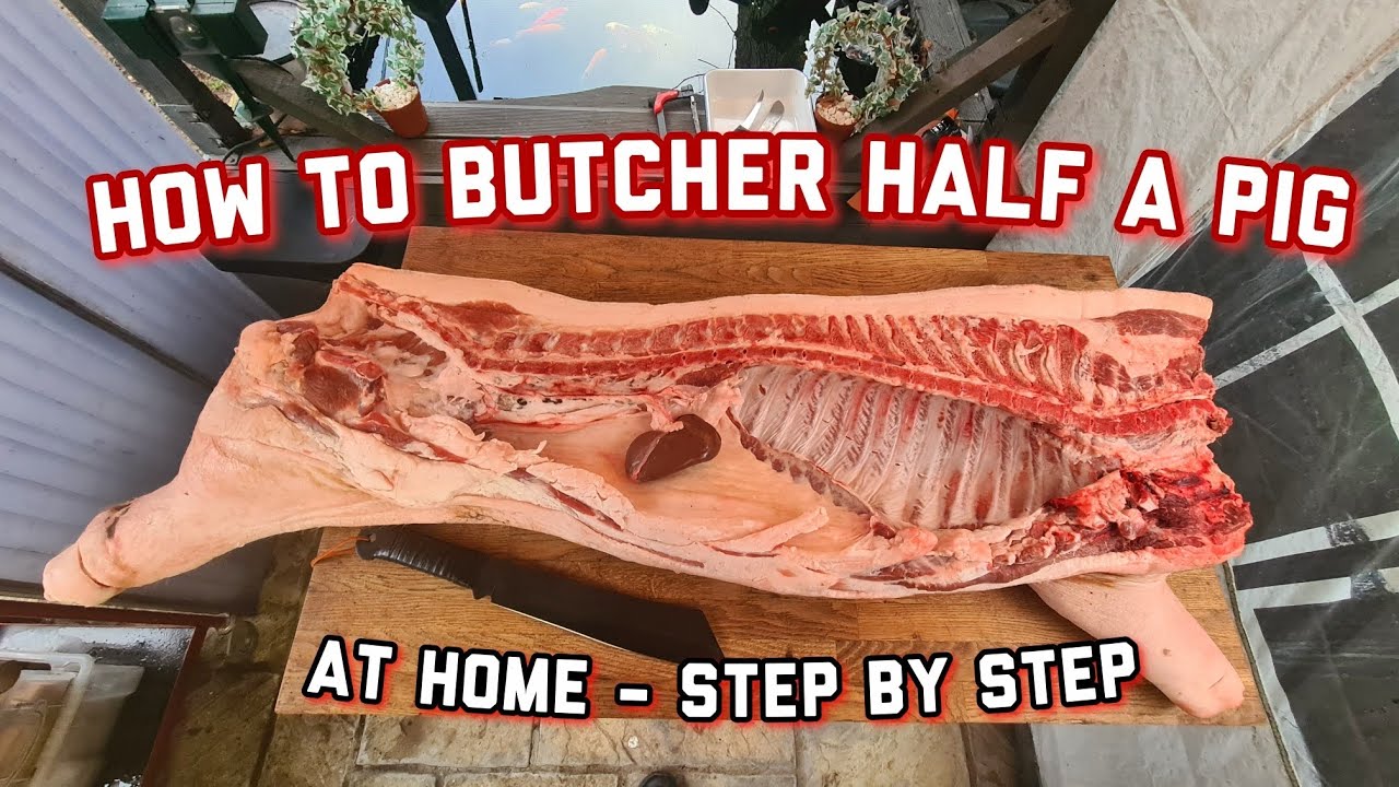 How to Butcher Half a Pig at home - Hog breakdown demonstration - Step by Step by BigLez Bbq