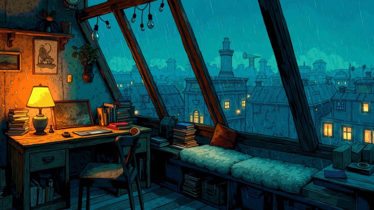 Rainy Day Lofi Chill Mix | Уютная ночная музыка для учебы, работы и концентрации